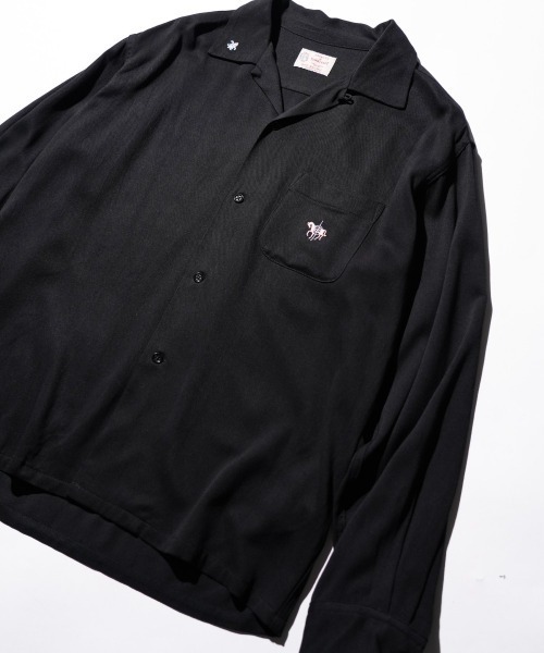 TOWNCRAFT(タウンクラフト)の「TOWNCRAFT / タウンクラフト 50S EMBROIDERY L/S SHIRT レーヨン ループカラーシャツ(シャツ/ブラウス・メンズ・ブラック・MEDIUM/LARGE)」の16枚目の写真