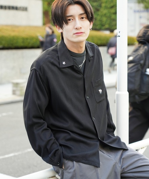 TOWNCRAFT / タウンクラフト 50S EMBROIDERY L/S SHIRT レーヨン