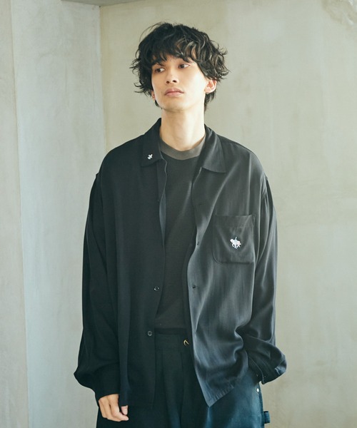 TOWNCRAFT / タウンクラフト 50S EMBROIDERY L/S SHIRT レーヨン
