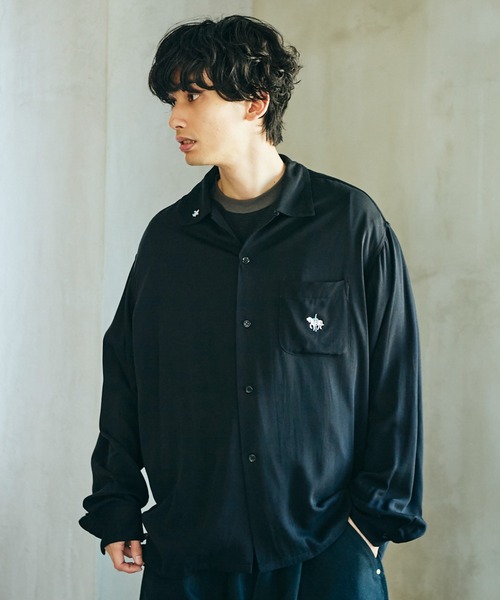 TOWNCRAFT / タウンクラフト 50S EMBROIDERY L/S SHIRT レーヨン