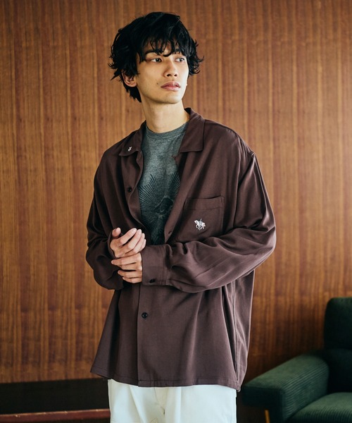 TOWNCRAFT / タウンクラフト 50S EMBROIDERY L/S SHIRT レーヨン