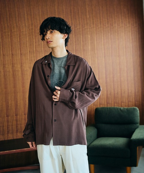 TOWNCRAFT / タウンクラフト 50S EMBROIDERY L/S SHIRT レーヨン