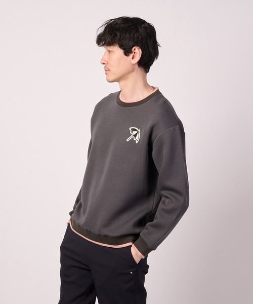 Arnold Palmer(アーノルドパーマー)の「ダンボールニット シェア スウェットプルオーバー(ニット/セーター・レディース・チャコールグレー/グレイッシュベージュ/ネイビー・LL/L/M/S/XS)」の1枚目の写真