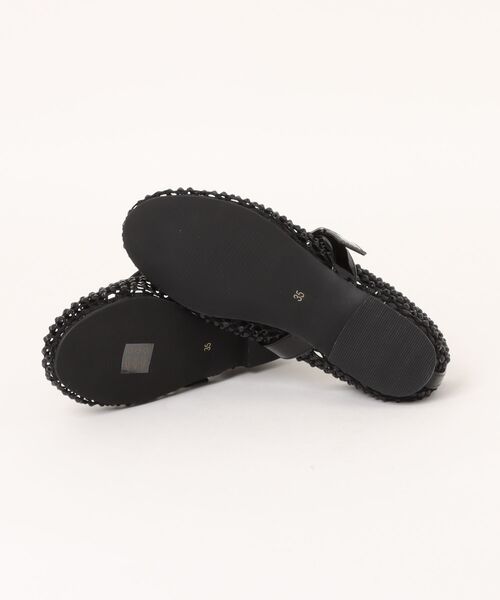 ALL BLACK(オールブラック)の「【軽量/170g/フラット】キラキラ メリージェーンメッシュパンプス(パンプス・レディース・ナチュラル/ブラック・35/36/37/38/39)」の3枚目の写真