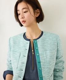 ROPE' | ツイードノーカラージャケット(ノーカラージャケット)