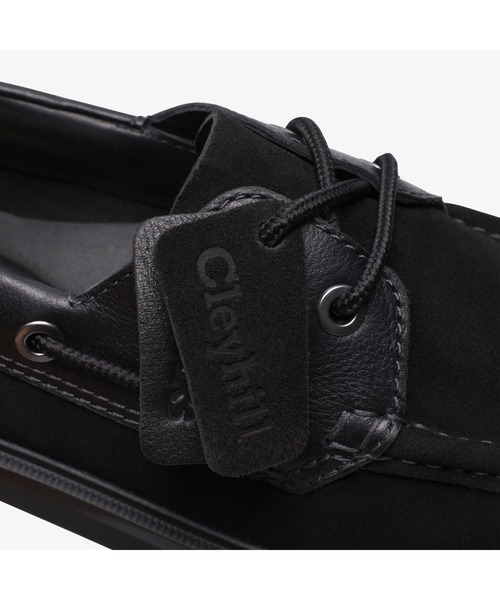 ブラックスエードモカシン Clarks（クラークス）の「Cleyhill Boat / クレイヒルボート (ブラック
