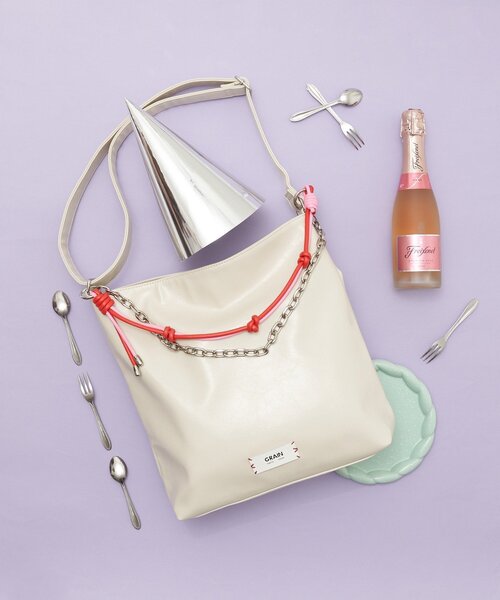 GRAIN(グレイン)の「【GRAIN/グレイン】配色レザーチェーン2WAYショルダーバッグ(トートバッグ・レディース・ブラウン/ブラック/アイボリー・FREE)」の15枚目の写真