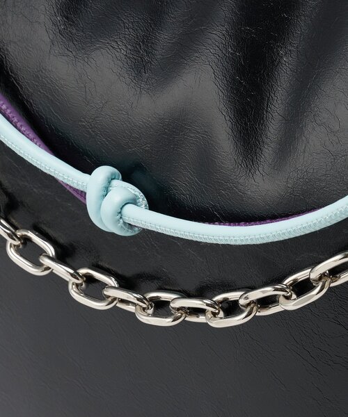 GRAIN(グレイン)の「【GRAIN/グレイン】配色レザーチェーン2WAYショルダーバッグ(トートバッグ・レディース・ブラウン/ブラック/アイボリー・FREE)」の5枚目の写真
