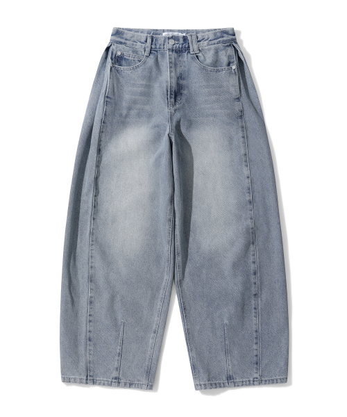 DECET WOMEN(デケット ウーマン)の「Side Pin Tuck Barrel Jeans DCWPT019LIGHTBLUE(デニムパンツ・レディース・その他・X-SMALL/SMALL/MEDIUM/LARGE)」の11枚目の写真