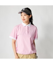 FILA GOLF フィラゴルフ ゴルフウェア 吸汗速乾 UVカット ロゴ エンボス 半袖 ポロシャツ