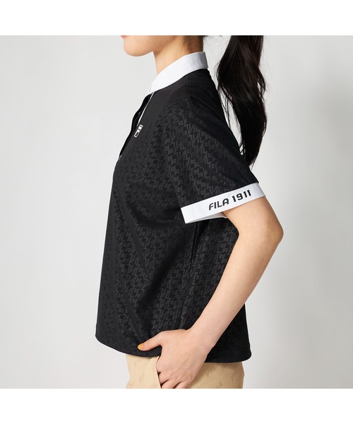 FILA GOLF(フィラゴルフ )の「FILA GOLF フィラゴルフ ゴルフウェア 吸汗速乾 UVカット ロゴ エンボス 半袖 ポロシャツ(ポロシャツ・レディース・ミント/ピンク/ホワイト/ブラック・M/L/LL)」の8枚目の写真