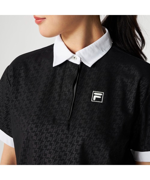 FILA GOLF(フィラゴルフ )の「FILA GOLF フィラゴルフ ゴルフウェア 吸汗速乾 UVカット ロゴ エンボス 半袖 ポロシャツ(ポロシャツ・レディース・ミント/ピンク/ホワイト/ブラック・M/L/LL)」の10枚目の写真