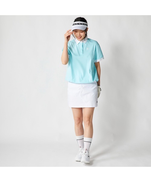 FILA GOLF(フィラゴルフ )の「FILA GOLF フィラゴルフ ゴルフウェア 吸汗速乾 UVカット ロゴ エンボス 半袖 ポロシャツ(ポロシャツ・レディース・ミント/ピンク/ホワイト/ブラック・M/L/LL)」の15枚目の写真