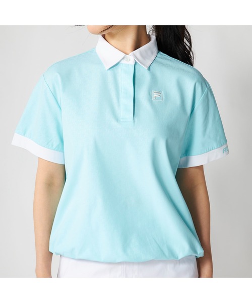FILA GOLF(フィラゴルフ )の「FILA GOLF フィラゴルフ ゴルフウェア 吸汗速乾 UVカット ロゴ エンボス 半袖 ポロシャツ(ポロシャツ・レディース・ミント/ピンク/ホワイト/ブラック・M/L/LL)」の17枚目の写真