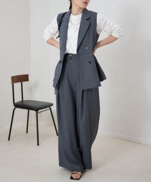 TRIANGLE PALETTE（トライアングルパレット）の「ベルト付きワイドパンツ / セットアップ対応（スラックス）」