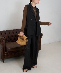 TRIANGLE PALETTE（トライアングルパレット）の「ベルト付きワイドパンツ / セットアップ対応（スラックス）」