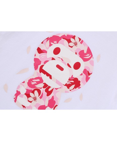 A BATHING APE(アベイシングエイプ)の「ABC SAKURA CAMO BABY MILO CROPPED TEE(Tシャツ/カットソー・レディース・ブラック/ホワイト・SMALL/MEDIUM/LARGE)」の5枚目の写真