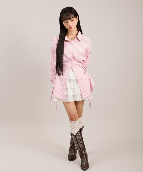apres jour mignon(アプレジュールミニョン)の「2Wayリボンシャツ(シャツ/ブラウス・レディース・ブルー系その他/ピンク/ピンク系その他/アイボリー/ブルー・フリー/LARGE)」の19枚目の写真