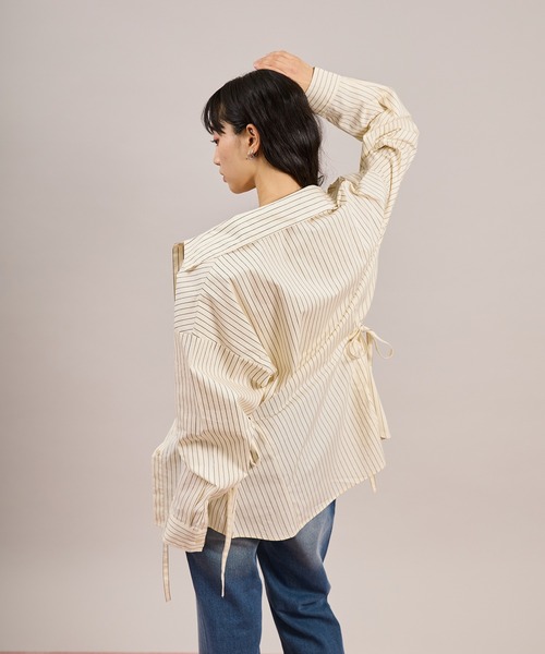 apres jour mignon(アプレジュールミニョン)の「2Wayリボンシャツ(シャツ/ブラウス・レディース・ブルー系その他/ピンク/ピンク系その他/アイボリー/ブルー・フリー/LARGE)」の21枚目の写真