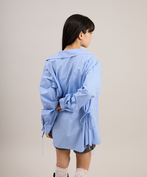apres jour mignon(アプレジュールミニョン)の「2Wayリボンシャツ(シャツ/ブラウス・レディース・ブルー系その他/ピンク/ピンク系その他/アイボリー/ブルー・フリー/LARGE)」の7枚目の写真