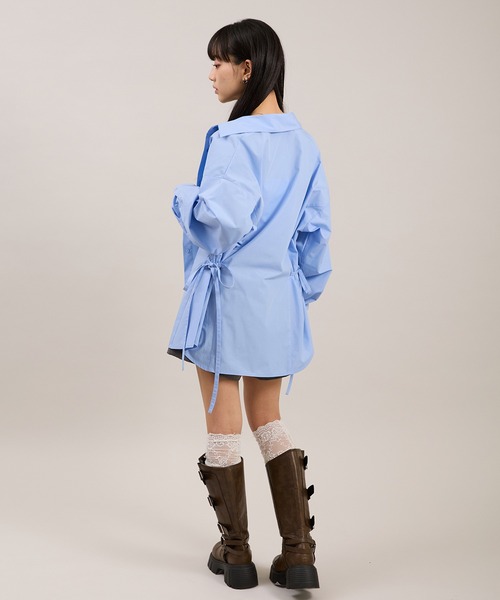 apres jour mignon(アプレジュールミニョン)の「2Wayリボンシャツ(シャツ/ブラウス・レディース・ブルー系その他/ピンク/ピンク系その他/アイボリー/ブルー・フリー/LARGE)」の11枚目の写真