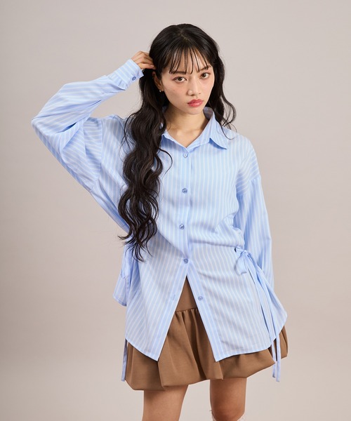 apres jour mignon(アプレジュールミニョン)の「2Wayリボンシャツ(シャツ/ブラウス・レディース・ブルー系その他/ピンク/ピンク系その他/アイボリー/ブルー・フリー/LARGE)」の16枚目の写真