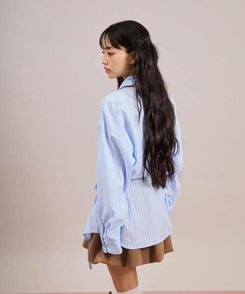 apres jour mignon(アプレジュールミニョン)の「2Wayリボンシャツ(シャツ/ブラウス・レディース・ブルー系その他/ピンク/ピンク系その他/アイボリー/ブルー・フリー/LARGE)」の18枚目の写真