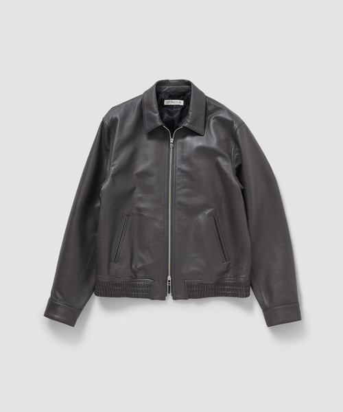 ESTNATION(エストネーション)の「ESTNATION / シープレザー ジップアップジャケット(ライダースジャケット・メンズ・チャコールグレー・LARGE/MEDIUM)」の1枚目の写真