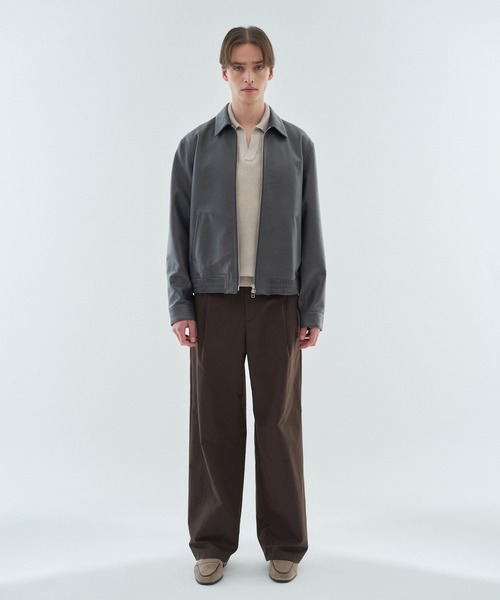 ESTNATION(エストネーション)の「ESTNATION / シープレザー ジップアップジャケット(ライダースジャケット・メンズ・チャコールグレー・LARGE/MEDIUM)」の20枚目の写真