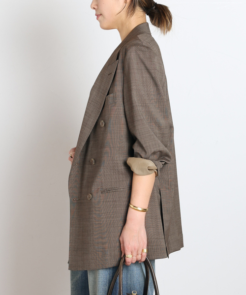 Couture d'adam（クチュールドアダム）の「【COUTURE D'ADAM/クチュールドアダム】別注Brown Blazer Jacket（テーラードジャケット・レディース・ブラウン・FREE）」の2枚目の写真
