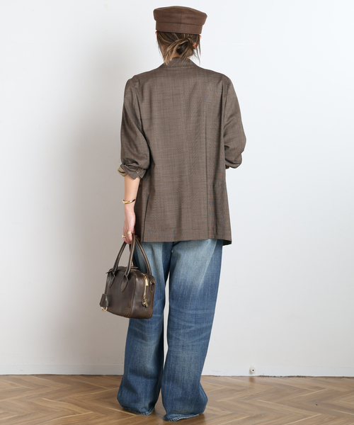 Couture d'adam（クチュールドアダム）の「【COUTURE D'ADAM/クチュールドアダム】別注Brown Blazer Jacket（テーラードジャケット・レディース・ブラウン・FREE）」の6枚目の写真