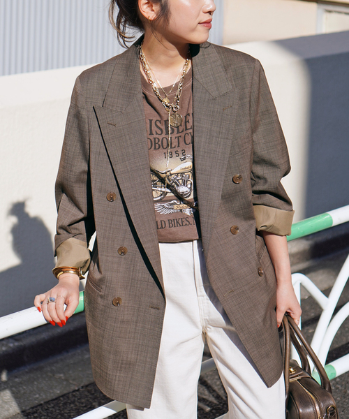 Couture d'adam（クチュールドアダム）の「【COUTURE D'ADAM/クチュールドアダム】別注Brown Blazer Jacket（テーラードジャケット・レディース・ブラウン・FREE）」の8枚目の写真