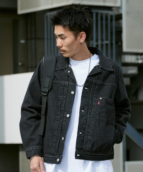 Levi's（リーバイス）の「LEVI'S/リーバイス TYPE I TRUCKERトラッカージャケット セルビッジ デニムジャケット 2026秋冬 秋服（デニムジャケット・メンズ・ブラック/ブルー・XL/XXL/L/M/XXXL）」の7枚目の写真