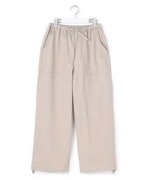 【WOMEN】ソフトコットン ワイドベイカー パンツ