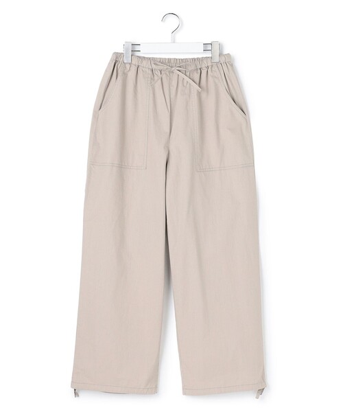 J.PRESS YORK STREET（ジェイプレスヨークストリート）の「【WOMEN】ソフトコットン ワイドベイカー パンツ（その他パンツ・レディース・グレー系/ベージュ系/カーキ系・F）」の2枚目の写真