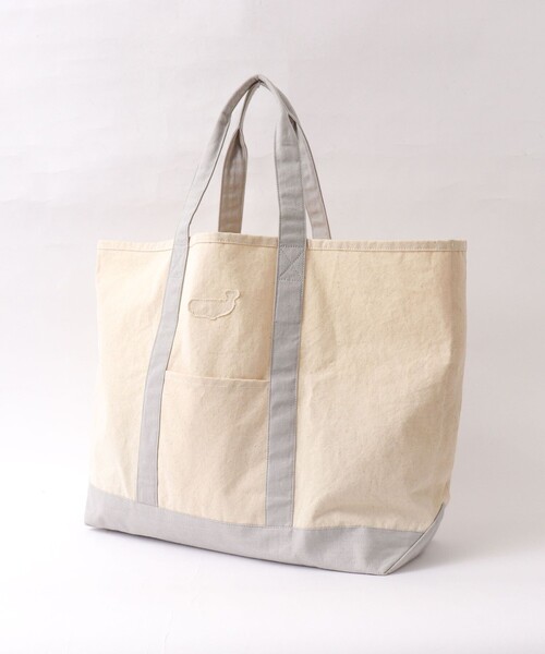 NOLLEY’S(ノーリーズ)の「クジラアップリケ 8ozキャンバス ビッグトートバッグ 26SS(トートバッグ・メンズ・ホワイト系その他2・FREE)」の4枚目の写真