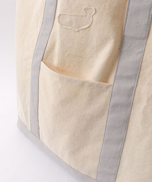 NOLLEY’S(ノーリーズ)の「クジラアップリケ 8ozキャンバス ビッグトートバッグ 26SS(トートバッグ・メンズ・ホワイト系その他2・FREE)」の6枚目の写真