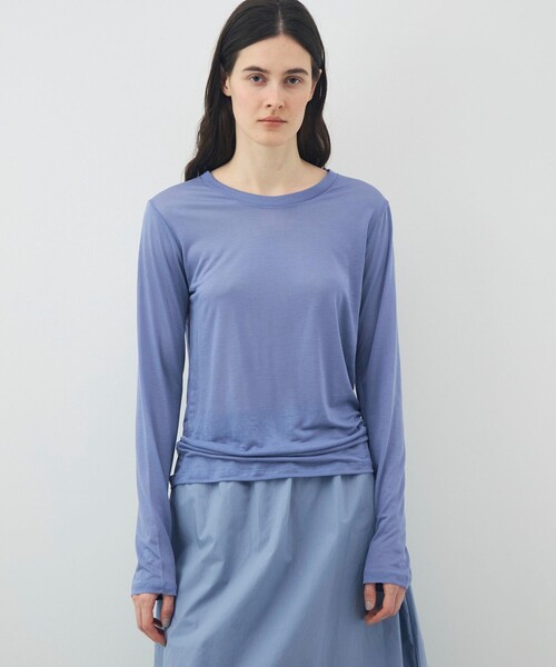 BASERANGE（ベースレンジ）の「BASERANGE ロングスリーブプルオーバー（Tシャツ/カットソー・レディース・ライトブルー・S）」の3枚目の写真