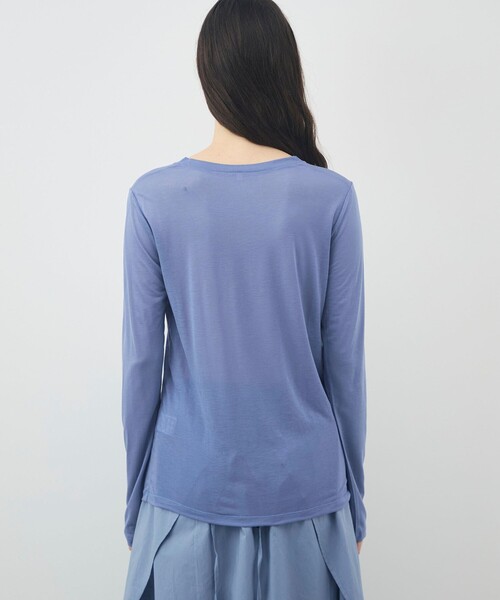 BASERANGE（ベースレンジ）の「BASERANGE ロングスリーブプルオーバー（Tシャツ/カットソー・レディース・ライトブルー・S）」の5枚目の写真