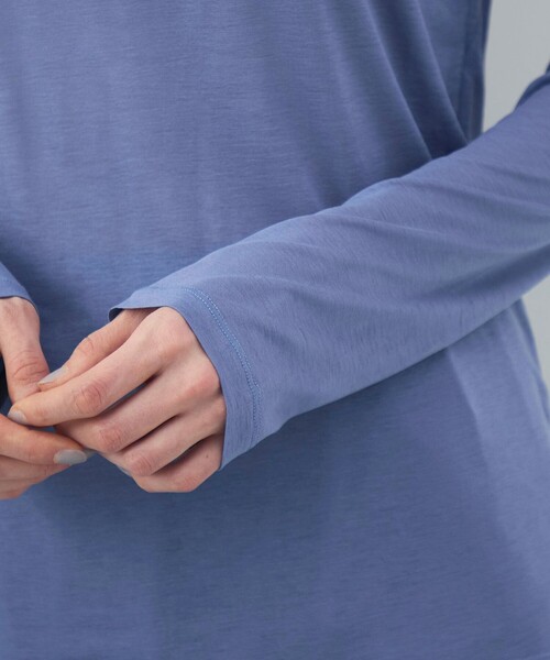 BASERANGE（ベースレンジ）の「BASERANGE ロングスリーブプルオーバー（Tシャツ/カットソー・レディース・ライトブルー・S）」の8枚目の写真