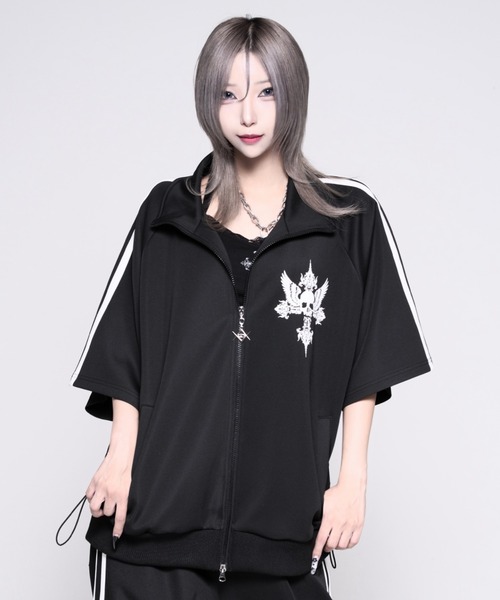 REFLEM(レフレム)の「『REFLEM/レフレム』バックプリントトラックジャージ(ジャージ・レディース・ホワイト×ブラック/ブラック×ホワイト・FREE)」の8枚目の写真