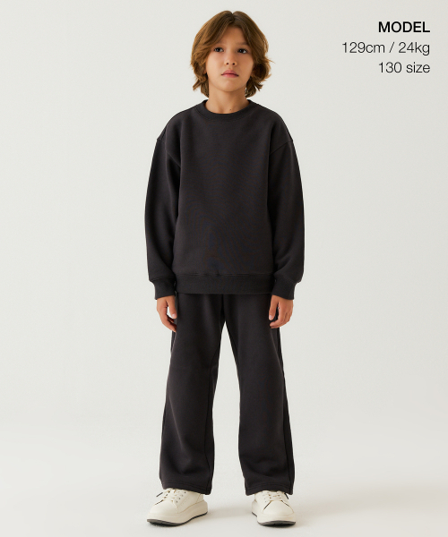 MUSINSA STANDARD KIDS（ムシンサスタンダードキッズ）の「起毛ラウンジスウェットパンツ [ダークグレー]（スウェットパンツ・レディース・その他・100/110/120）」の2枚目の写真