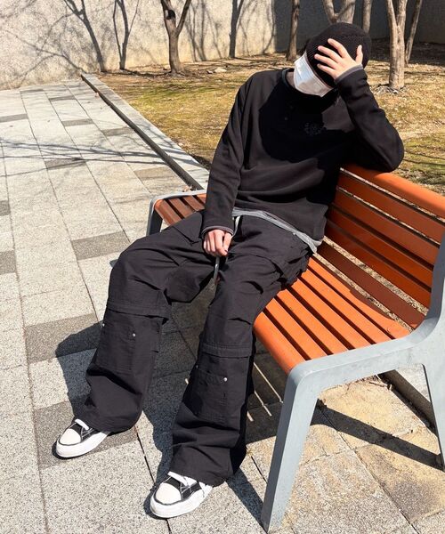 FLAVORISM(フレーバリズム)の「VTG Detachable Ripstop Cargo pants (Washed Black)(スウェットパンツ・レディース・ブラック・LARGE/X-LARGE)」の8枚目の写真