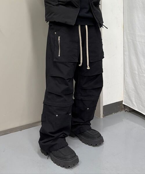 FLAVORISM(フレーバリズム)の「VTG Detachable Ripstop Cargo pants (Washed Black)(スウェットパンツ・レディース・ブラック・LARGE/X-LARGE)」の9枚目の写真