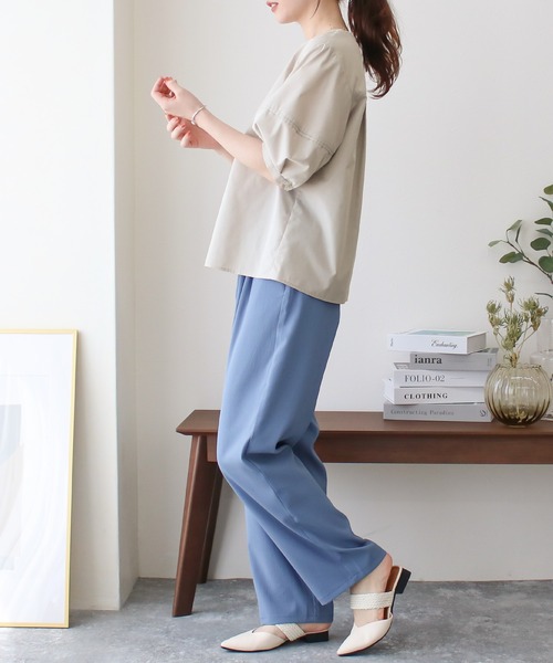 Social GIRL(ソーシャルガール)の「/Social GIRL/ランタンスリーブスキッパーブラウス(シャツ/ブラウス・レディース・ブルー・M)」の17枚目の写真