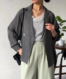 Chez toi（シェトワ）の「シアーデニムテーラージャケット（テーラードジャケット）」