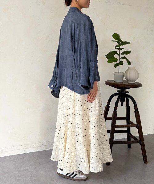 Chez toi（シェトワ）の「シアーデニムテーラージャケット（テーラードジャケット・レディース・インディゴブルー/チャコールグレー・FREE）」の22枚目の写真