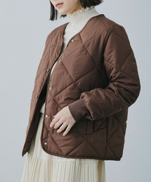 Mirette（ミレット）の「ダイヤキルト ライトジャケット / Diamond Quilted Light Jacket（ノーカラージャケット）」