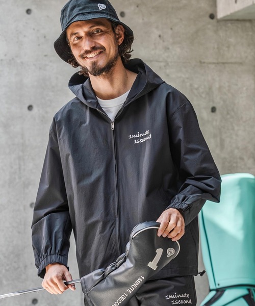 1minute 1second(ワンミニットワンセカンド)の「mpa4055-nylon x knit line zip hoodie ジップパーカー(1M26N010)(パーカー・メンズ・ブラック×ホワイト/ブラック×ブラック/グレー・XL/L/M/S)」の3枚目の写真