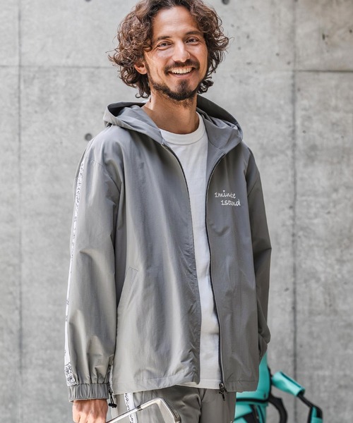 1minute 1second(ワンミニットワンセカンド)の「mpa4055-nylon x knit line zip hoodie ジップパーカー(1M26N010)(パーカー・メンズ・ブラック×ホワイト/ブラック×ブラック/グレー・XL/L/M/S)」の4枚目の写真